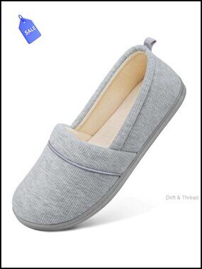 Women's Comfy Memory Foam Loafer Slippers Non-Slip House Shoes